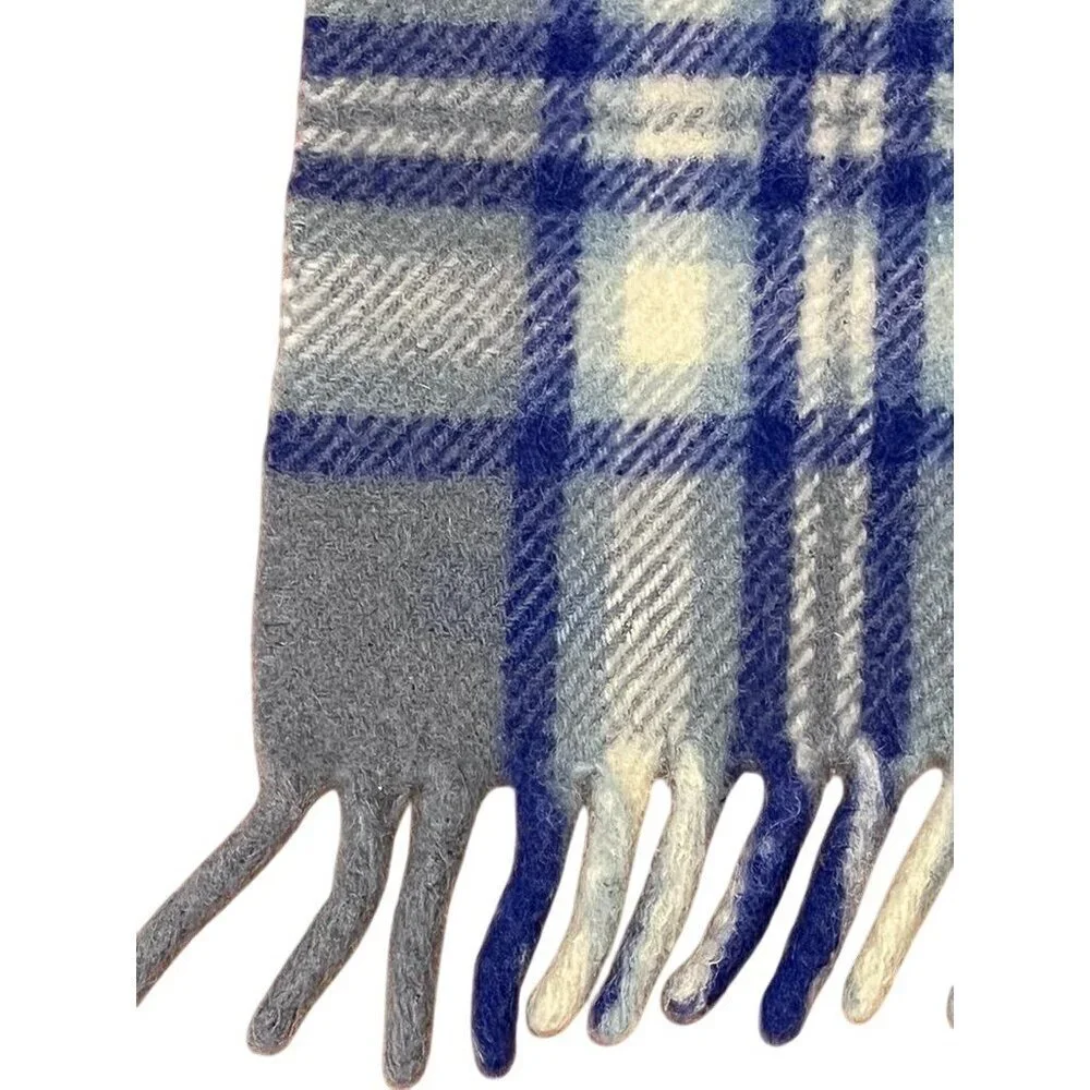 Vintage Curvon Royal Tartan Fringe Blanket Wool Stadium Throw Retro Cozy Classic